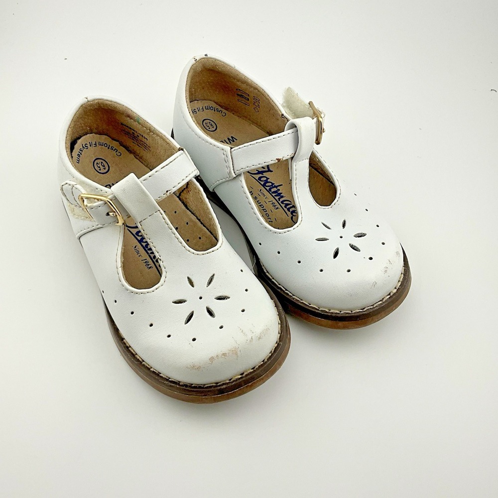 FootMates White and Brown Kids Dress Shoes